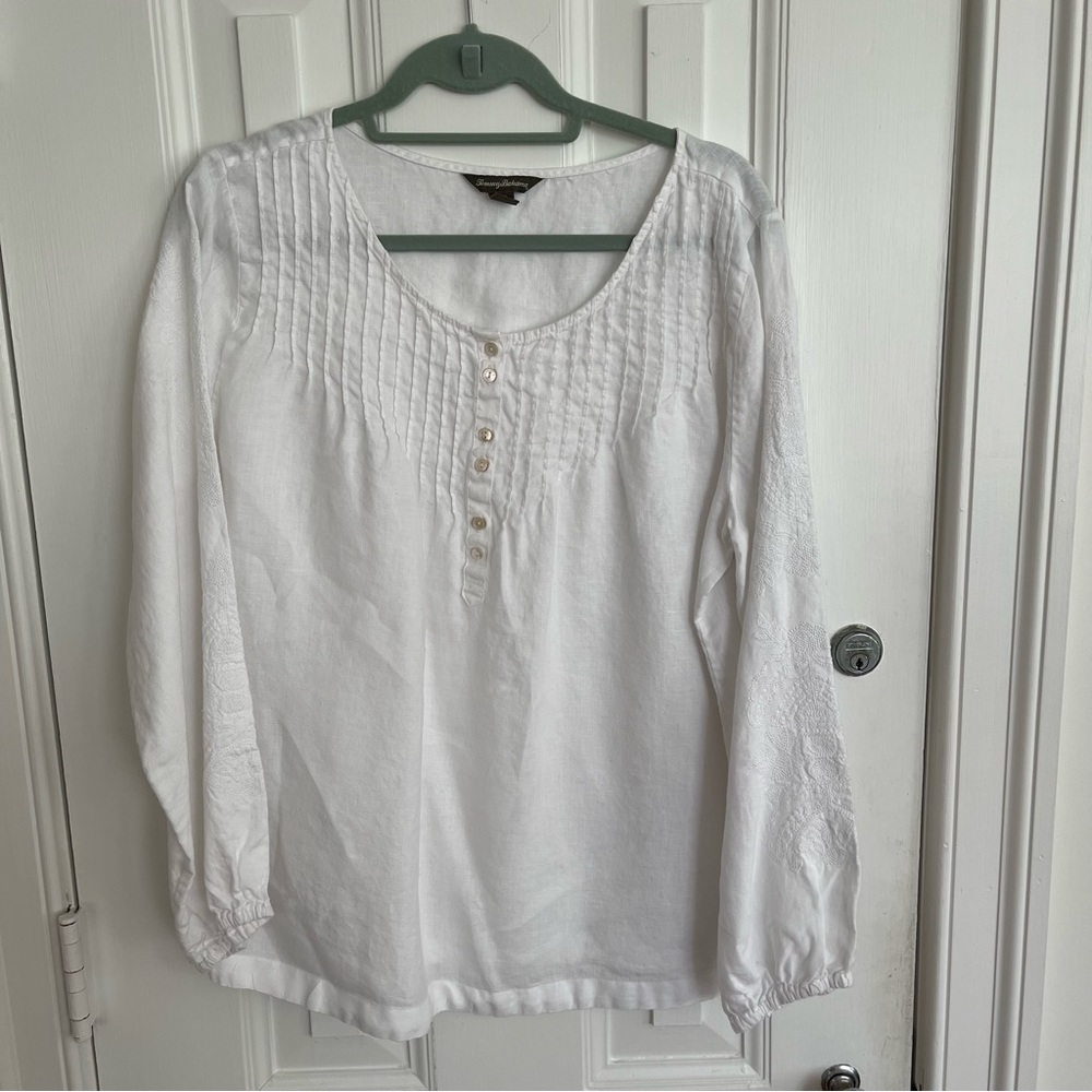 Tommy Bahama 100% linen tunic. Large.